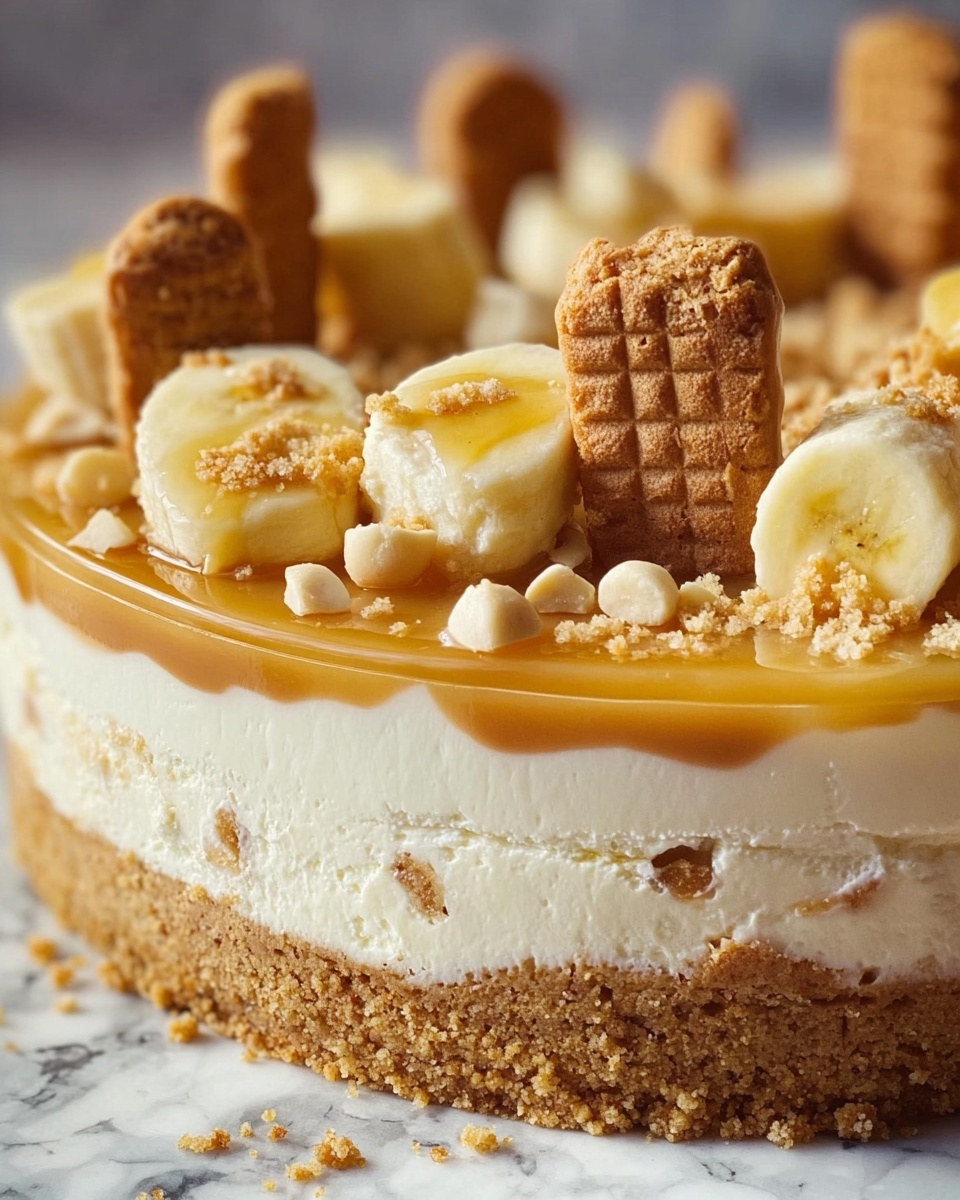 Banana Pudding Cookie Butter Cheesecake Cake Recipe - Recipe Image