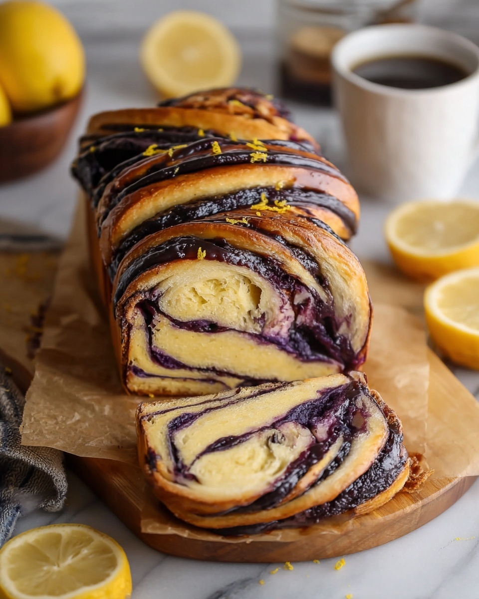 Blueberry Lemon Sourdough Babka Recipe - Recipe Image
