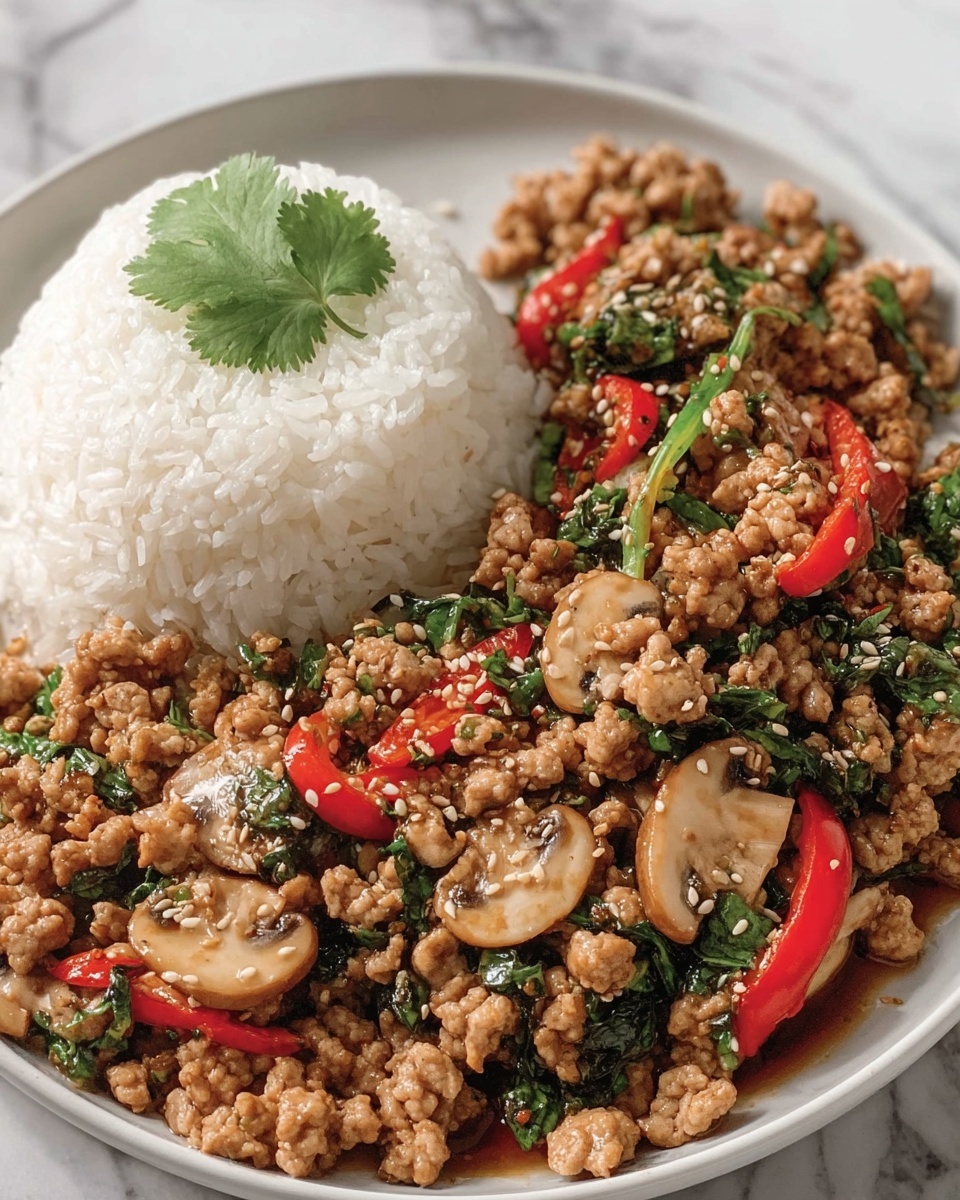 Savory Asian-Style Ground Chicken Stir-Fry Recipe - Recipe Image