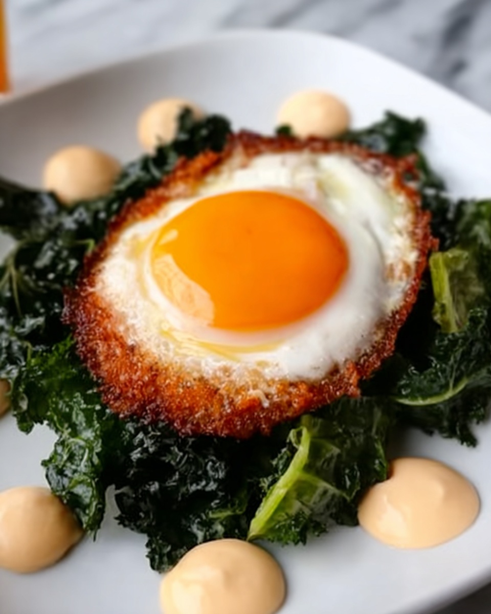 Sautéed Greens with Fried Eggs Recipe - Recipe Image