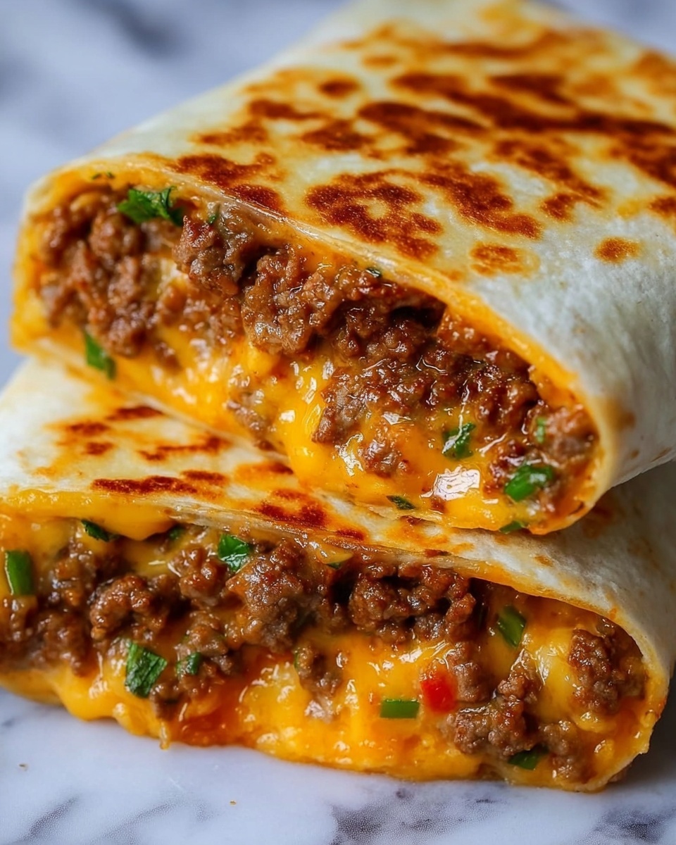 Crunchy Cheeseburger Wrap Recipe - Recipe Image