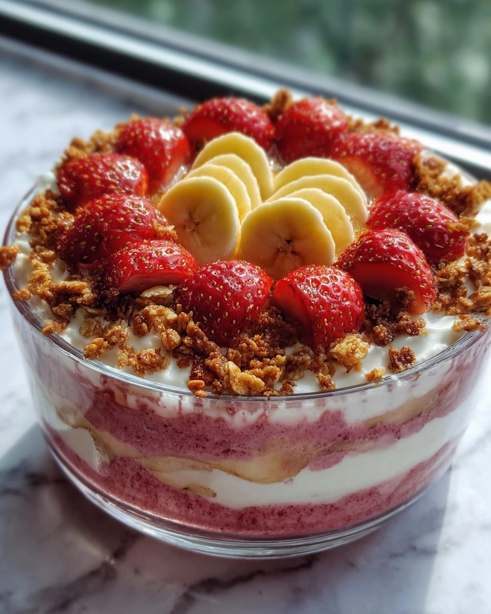 Strawberry Crunch Banana Pudding Recipe - Recipe Image