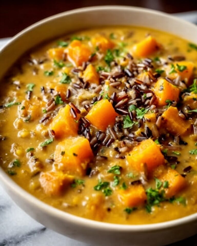 Nourishing Vegan Pumpkin Wild Rice Soup Recipe