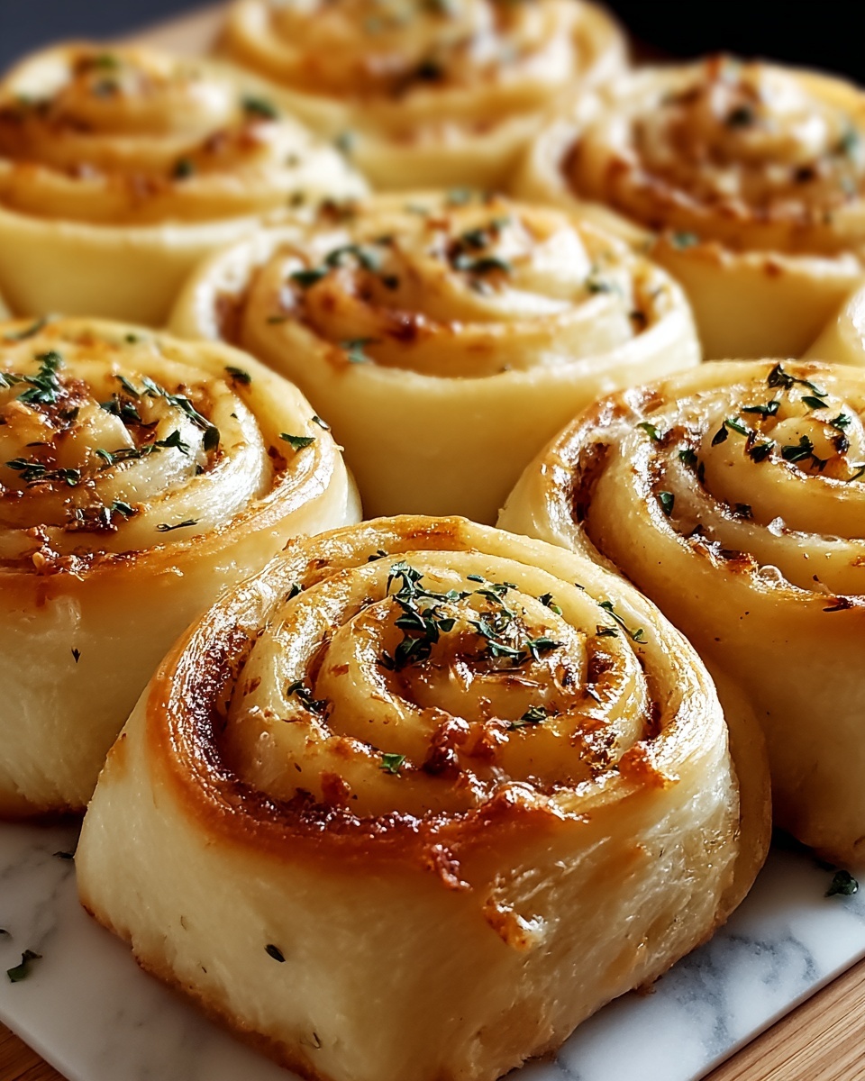 Cheesy Garlic Butter Rollups Recipe - Recipe Image