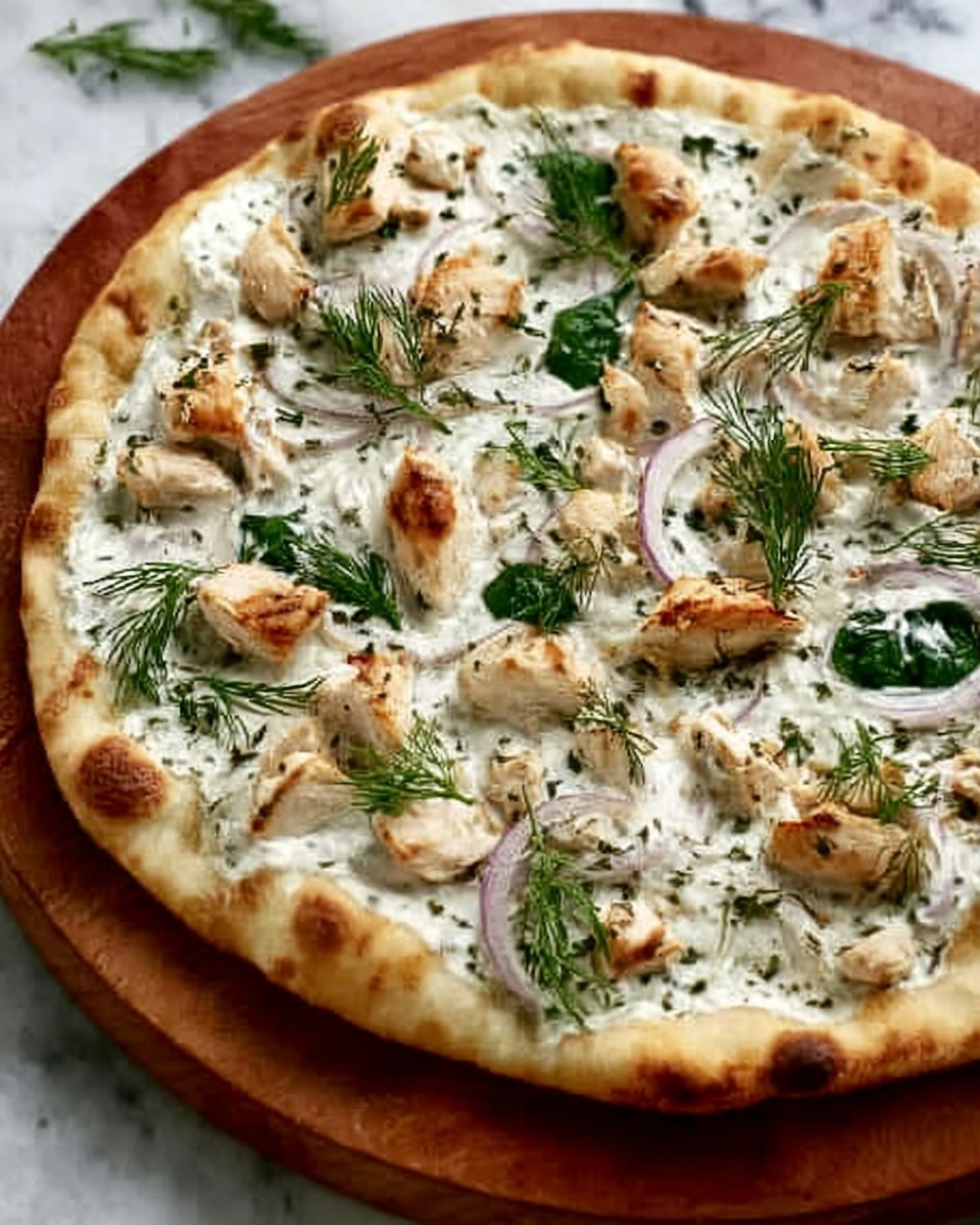 Tzatziki Chicken Naan Pizza Recipe - Recipe Image