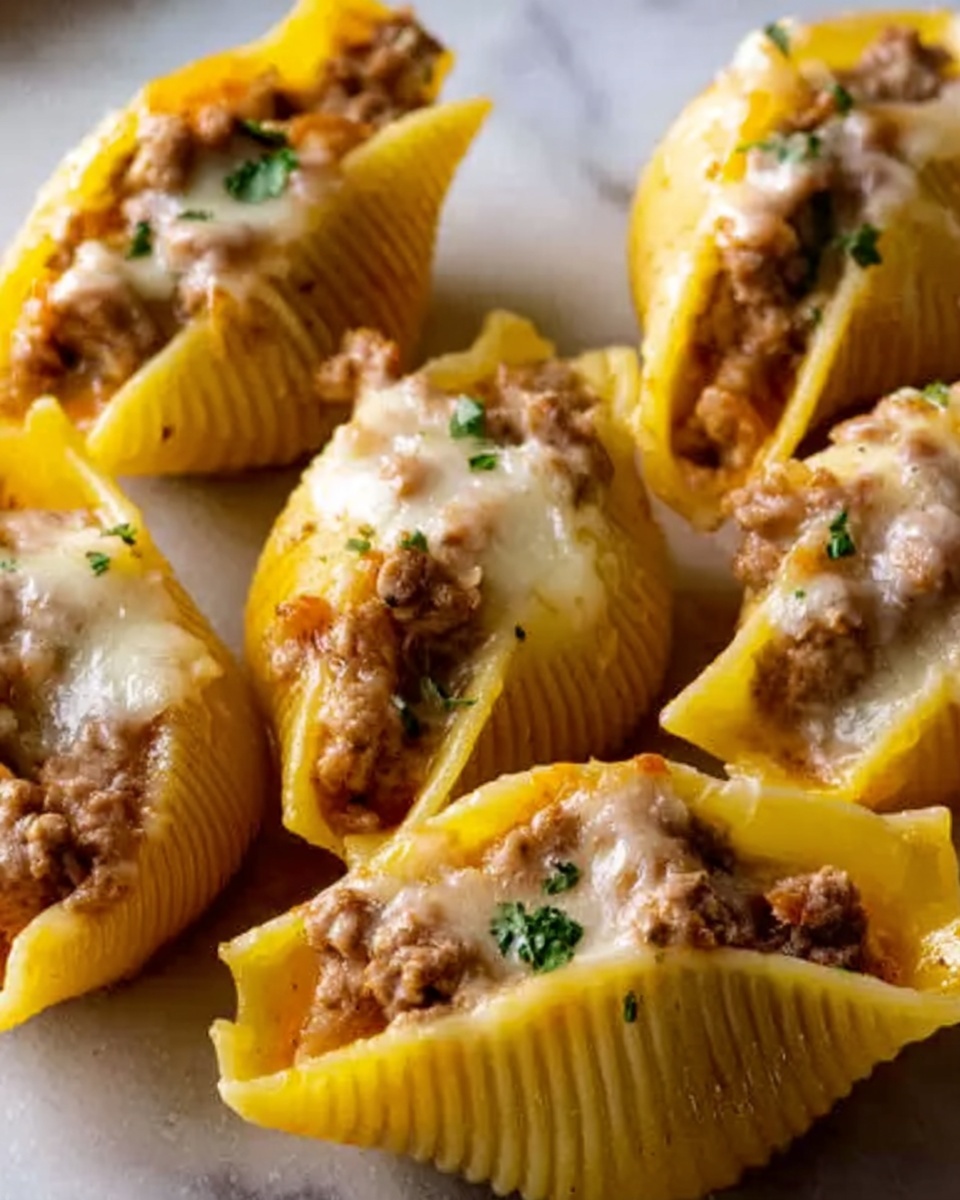 Beef Stuffed Shells with Creamy Ricotta Filling Recipe - Recipe Image