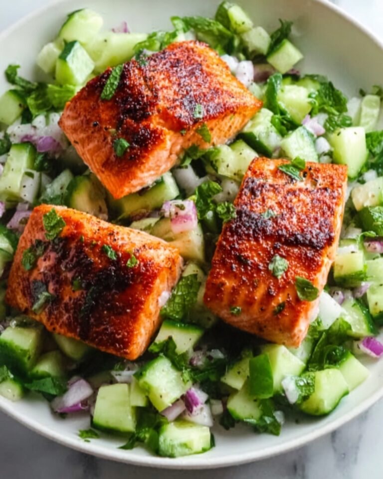 Bang Bang Salmon with Avocado Cucumber Salsa Recipe
