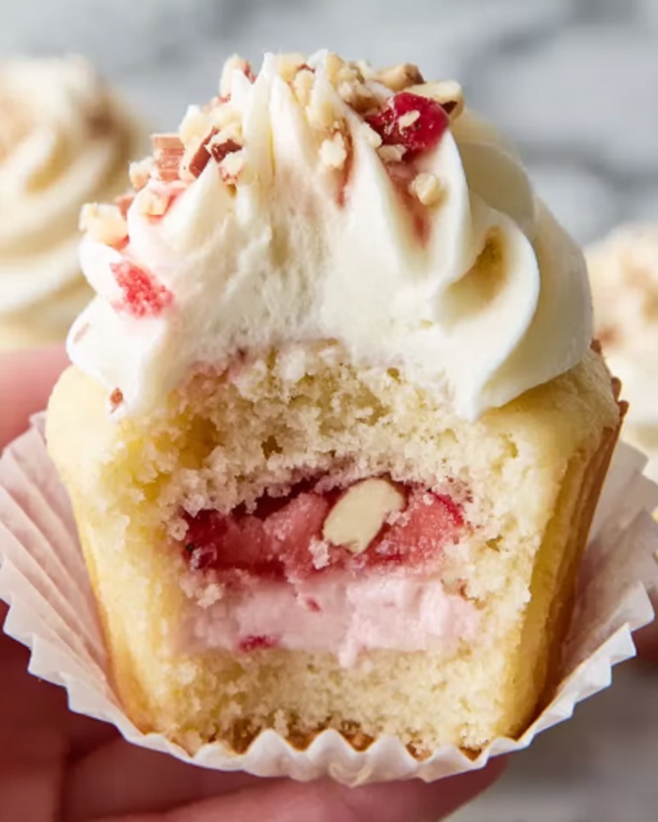 White Chocolate Strawberry Cupcakes Recipe - Recipe Image