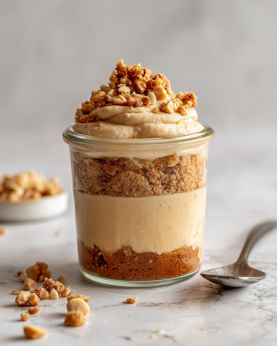Peanut Butter Mousse with Crunchy Peanuts Recipe - Recipe Image