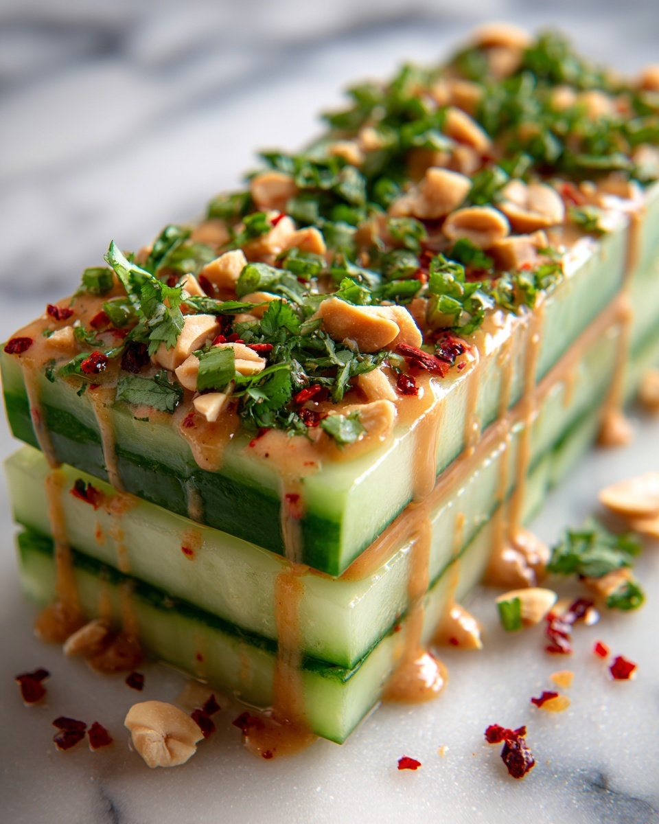 Cucumbers in Spicy Peanut Sauce Recipe - Recipe Image
