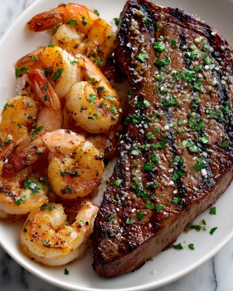 Garlic Butter Grilled Steak & Shrimp Recipe