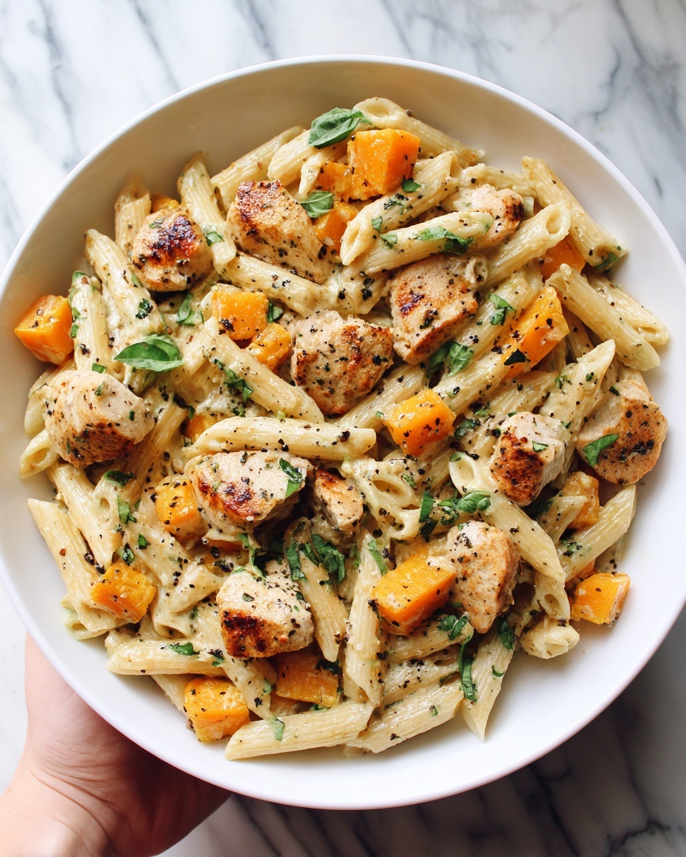 Butternut Squash Pasta with Creamy Nutmeg Sauce Recipe - Recipe Image