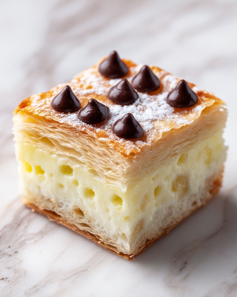 Ricotta Chocolate Chip Pastry Squares Recipe - Recipe Image