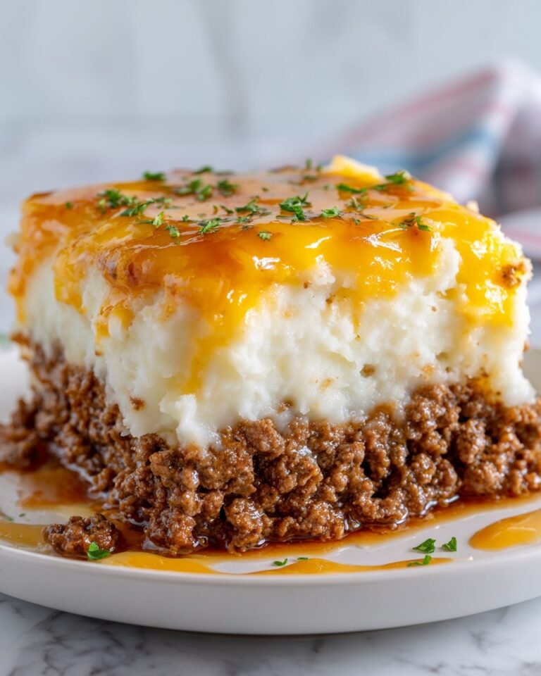 Meatloaf with Mashed Potatoes and Cheddar Cheese Recipe