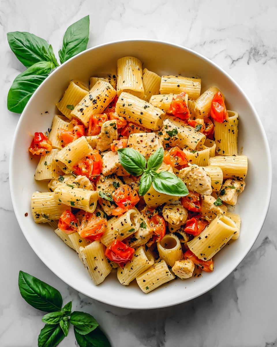 Bruschetta Chicken Pasta Recipe - Recipe Image