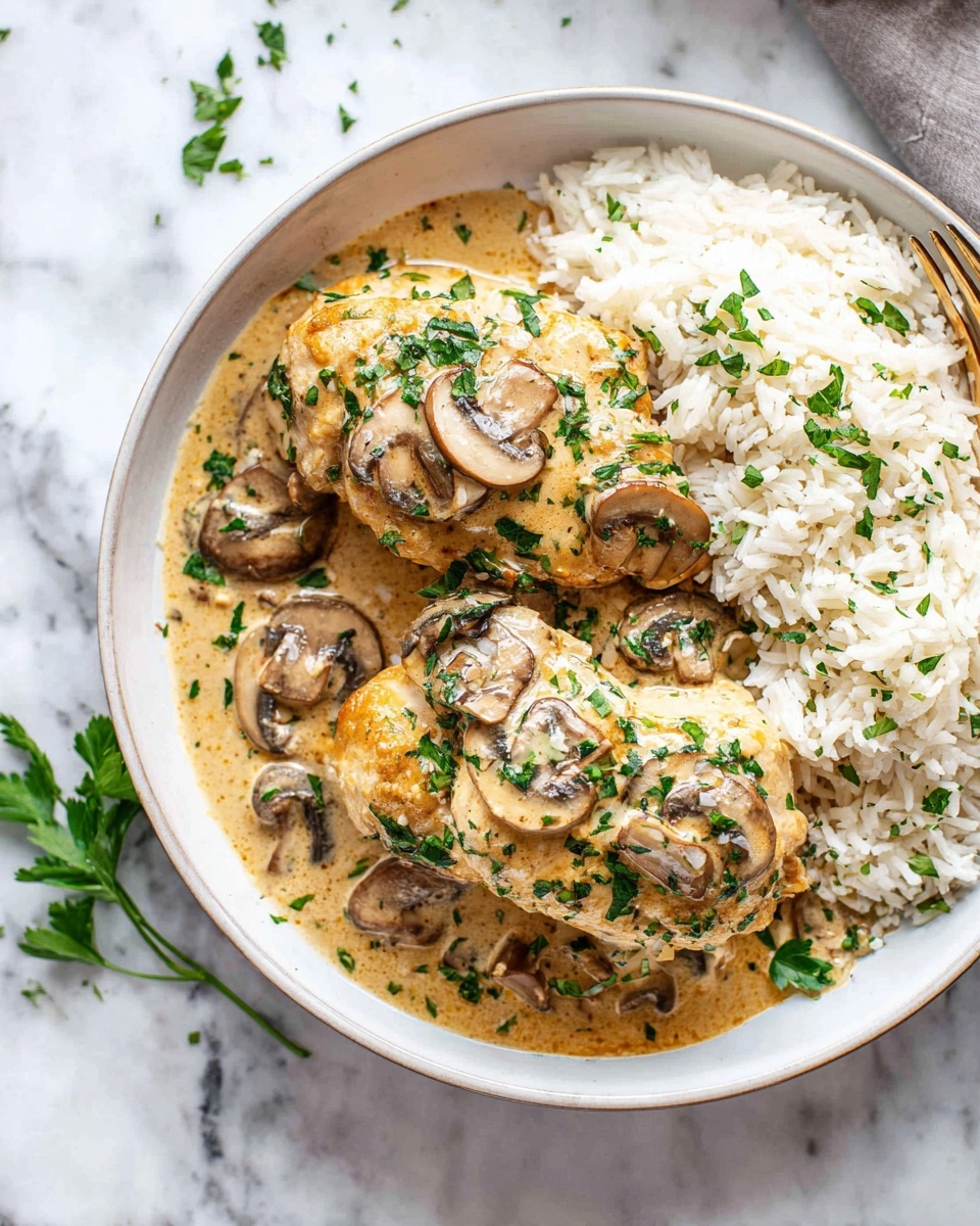 Parmesan-Garlic Mushroom Chicken Recipe - Recipe Image