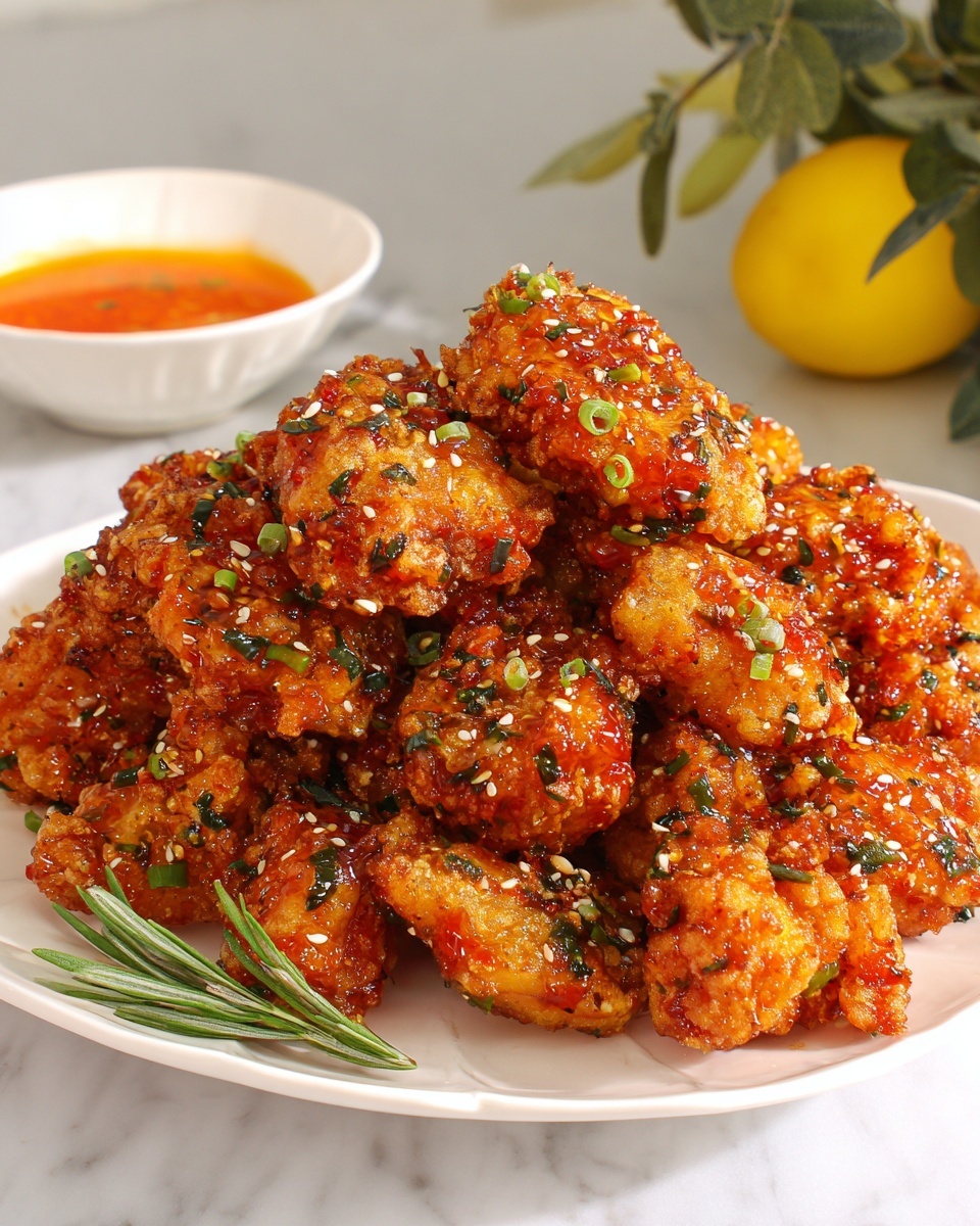 Crispy Hawaiian Style Korean Fried Chicken Recipe - Recipe Image