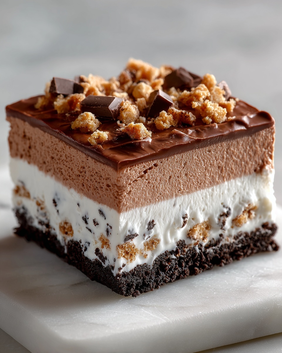 Brownie Layered Cookie Dough Cheesecake Recipe - Recipe Image
