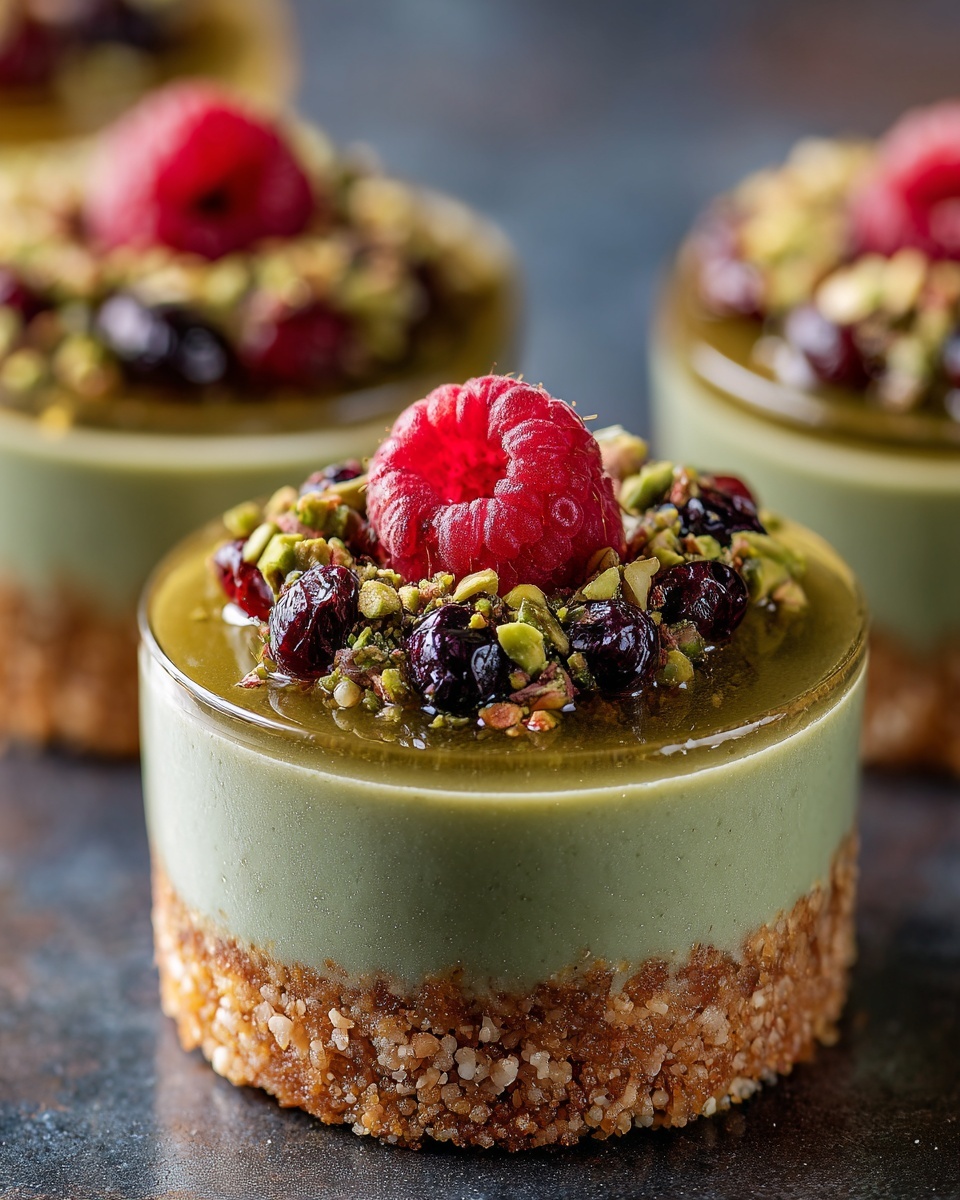 Pistachio & Raspberry Cheesecake Domes Recipe - Recipe Image