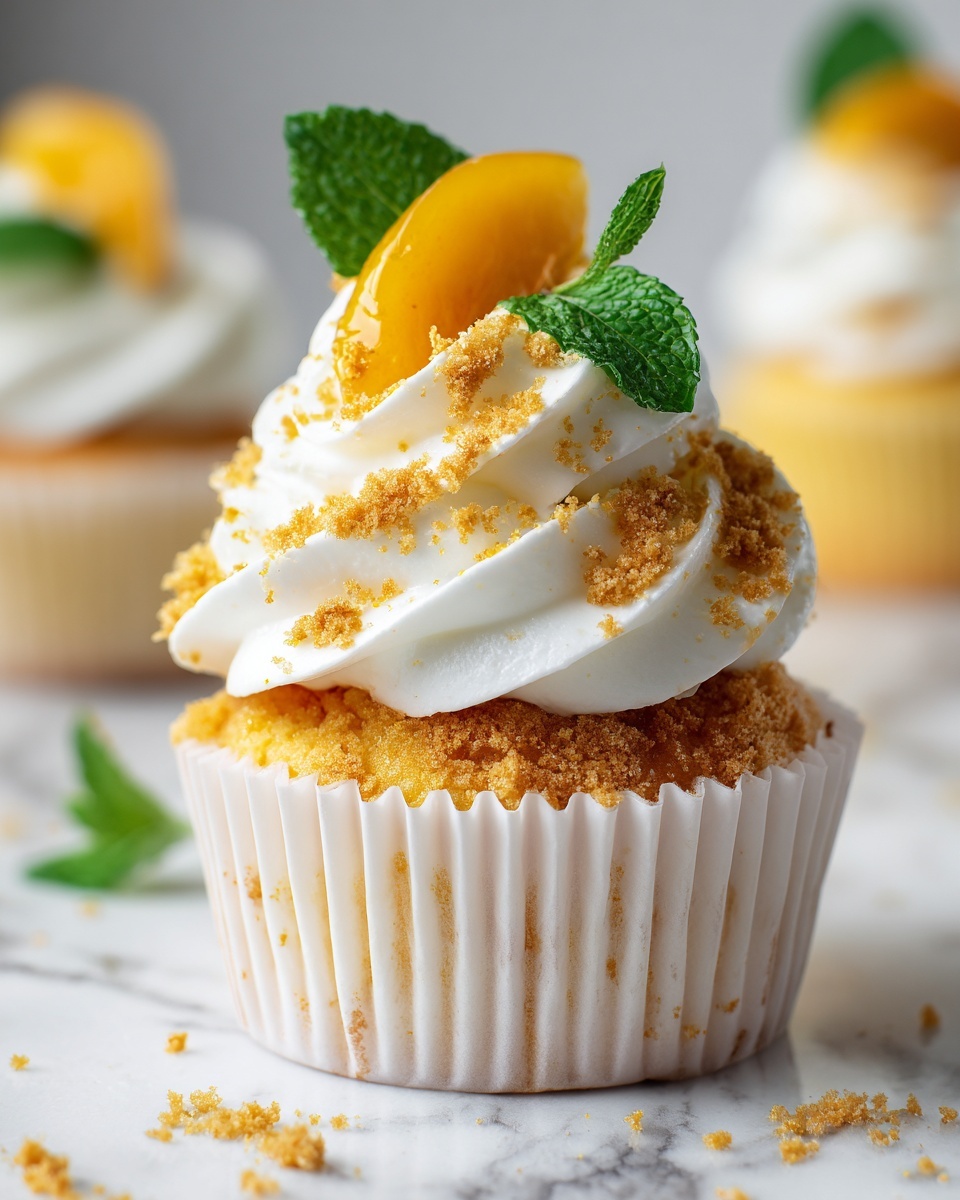 Peach Cobbler Cupcakes Recipe - Recipe Image