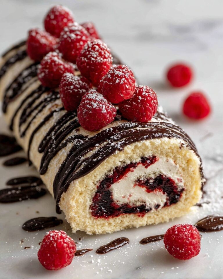 Raspberry and Chocolate Ganache Yule Log Recipe