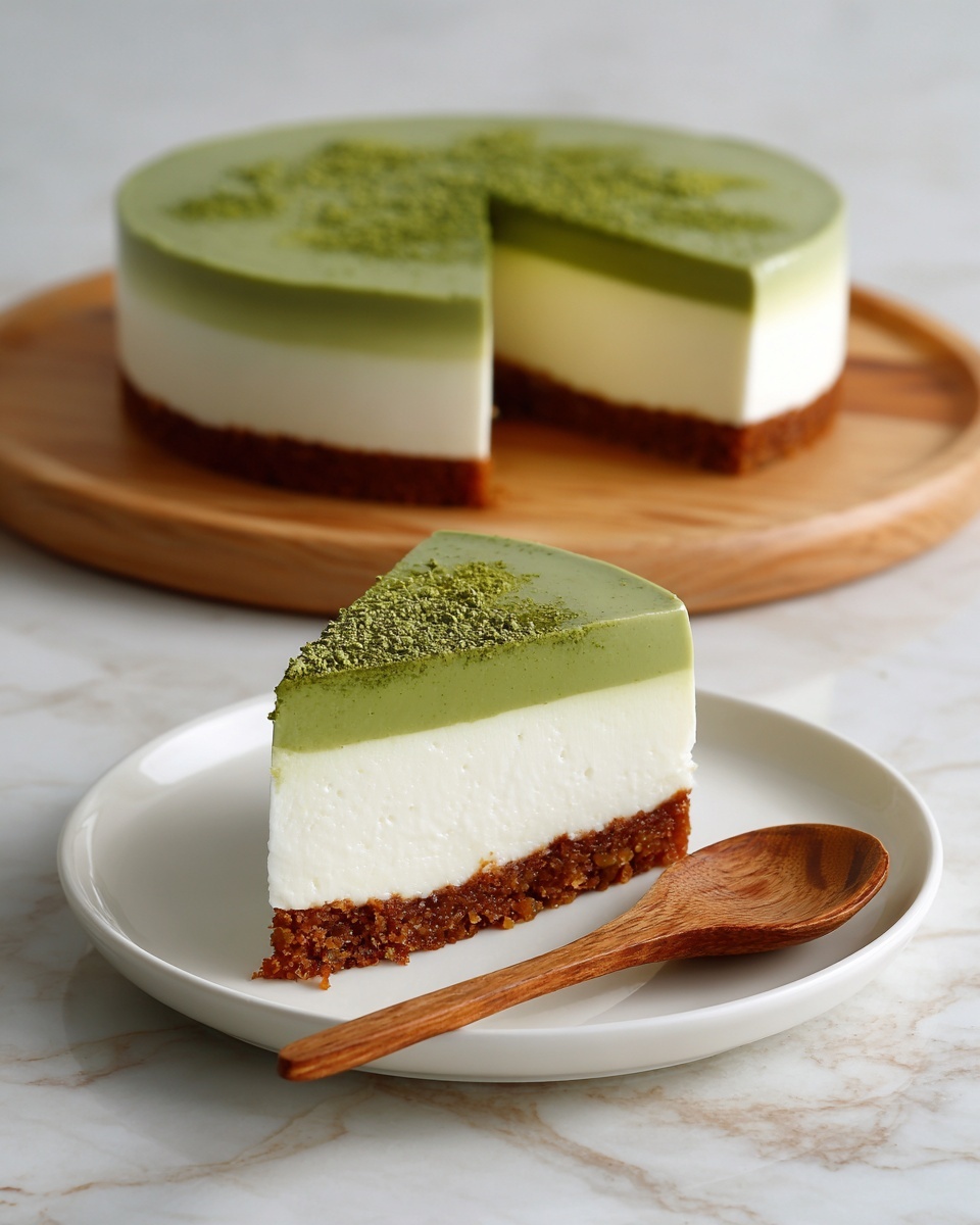 Matcha Green Tea Cheesecake Recipe - Recipe Image