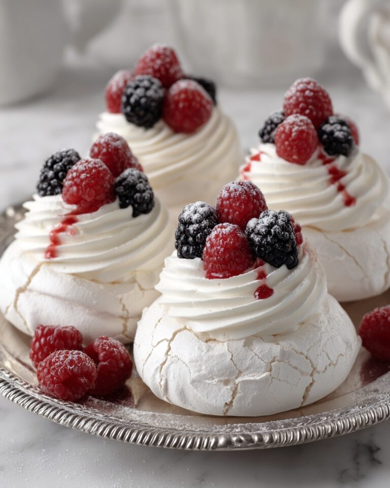 Toasted Coconut Mini Pavlovas with Coconut Custard Recipe