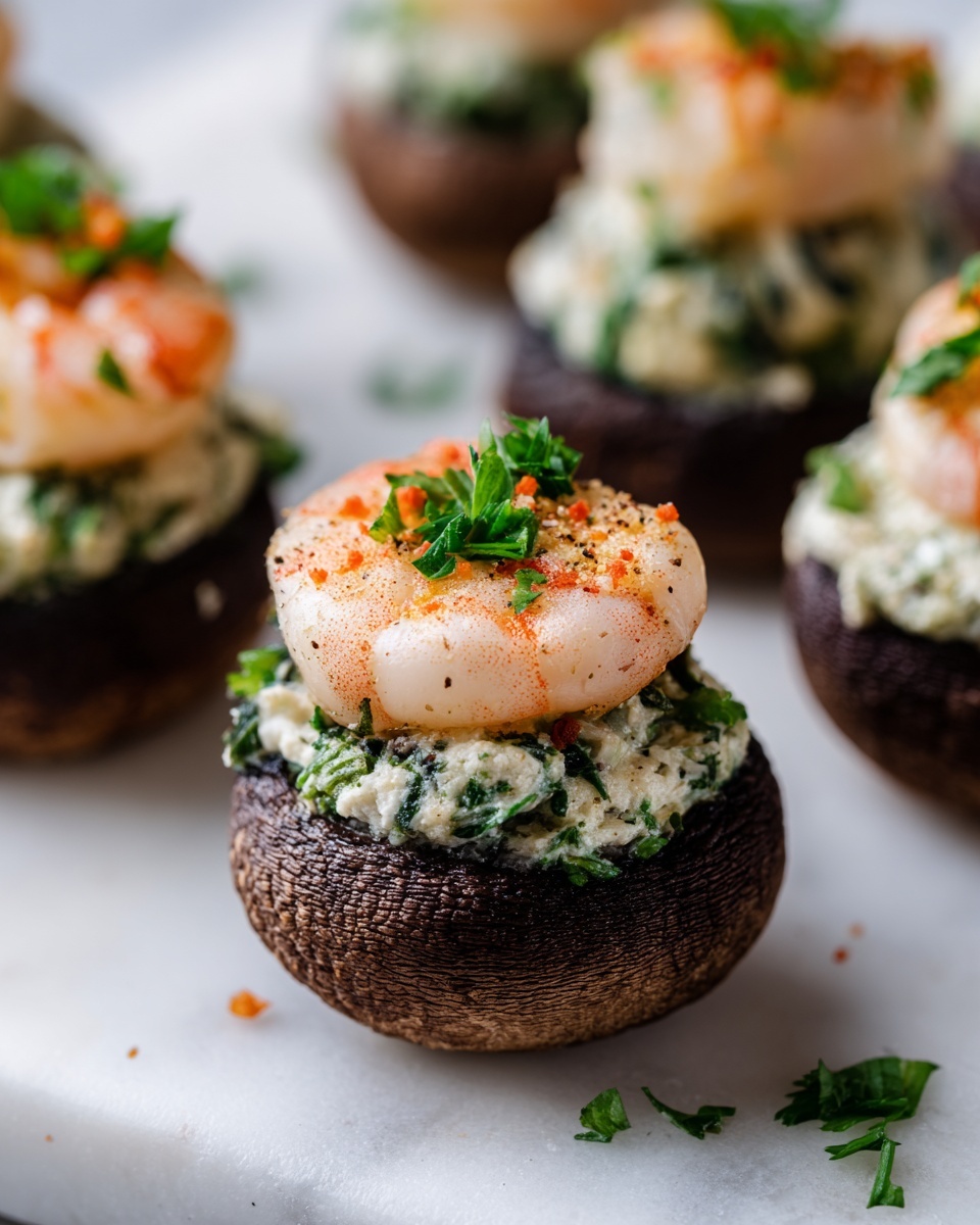 Creamy Shrimp Stuffed Mushrooms Recipe - Recipe Image