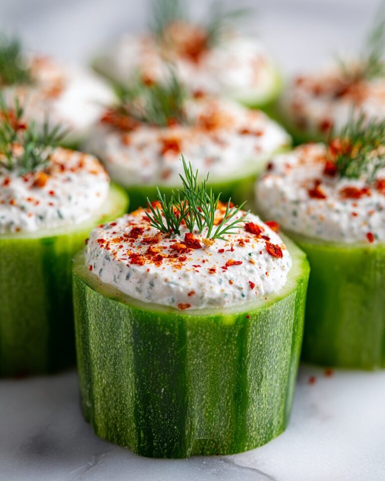 Cool Cucumber Snack with Hummus and Spice Recipe