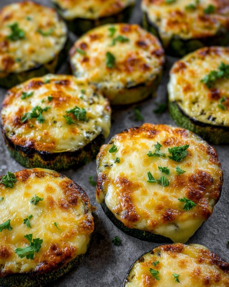 Cheesy Garlic Zucchini Steaks Recipe