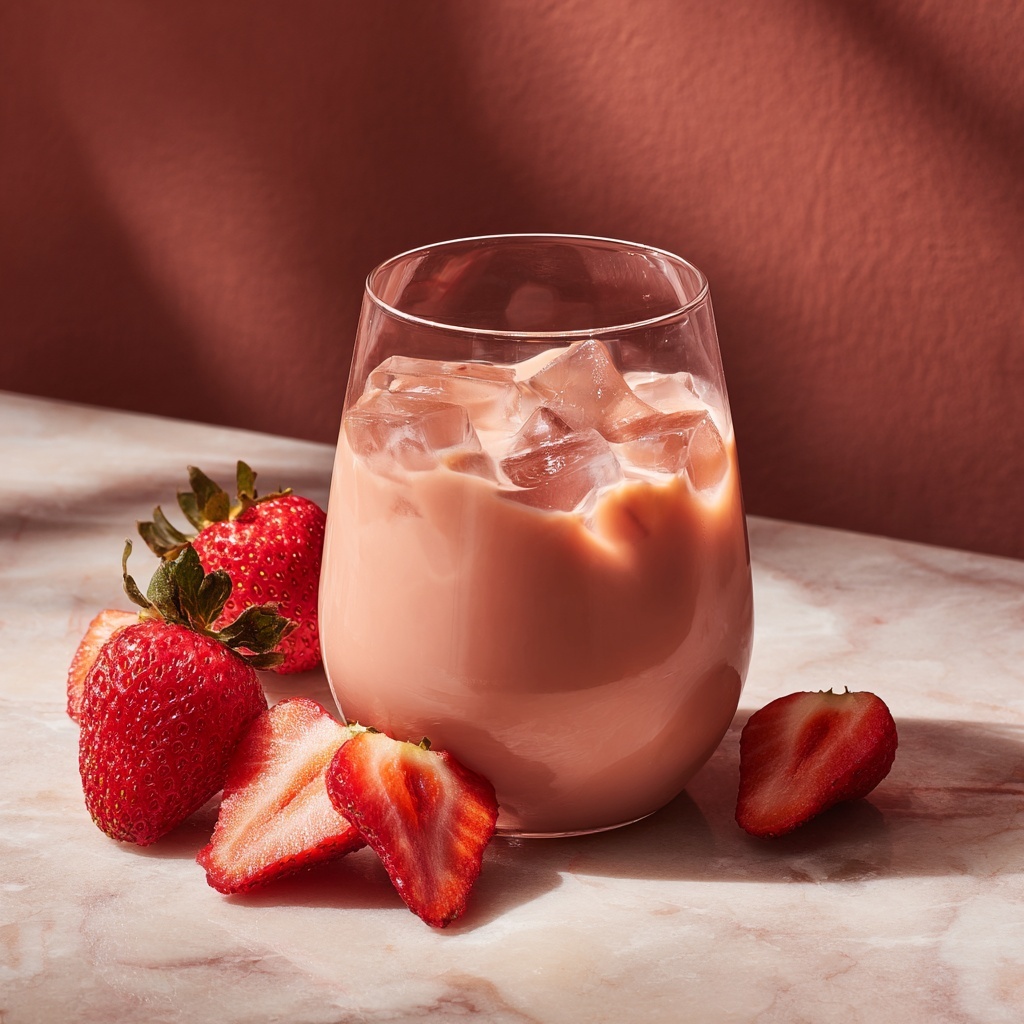 Strawberry Breeze: A Creamy and Refreshing Frozen Drink Recipe - Recipe Image