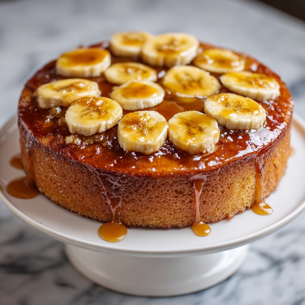 Caramelized Upside-Down Banana Cake Recipe - Recipe Image