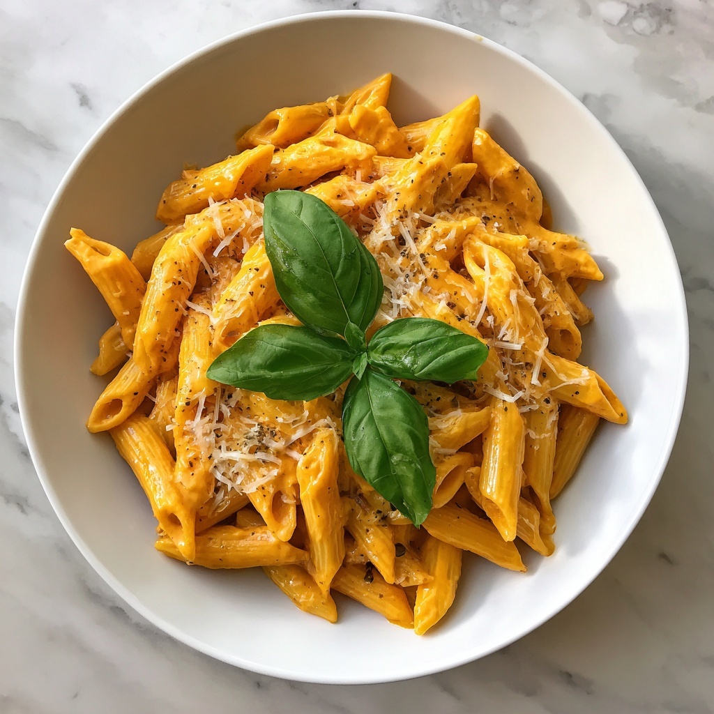Creamy Tomato and Basil Penne Pasta Recipe - Recipe Image