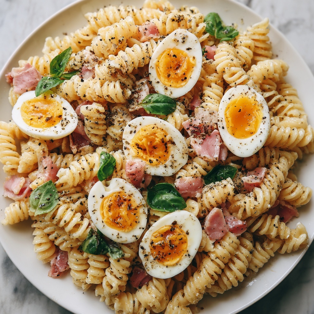 Creamy Pasta Salad with Hard-Boiled Eggs Recipe - Recipe Image