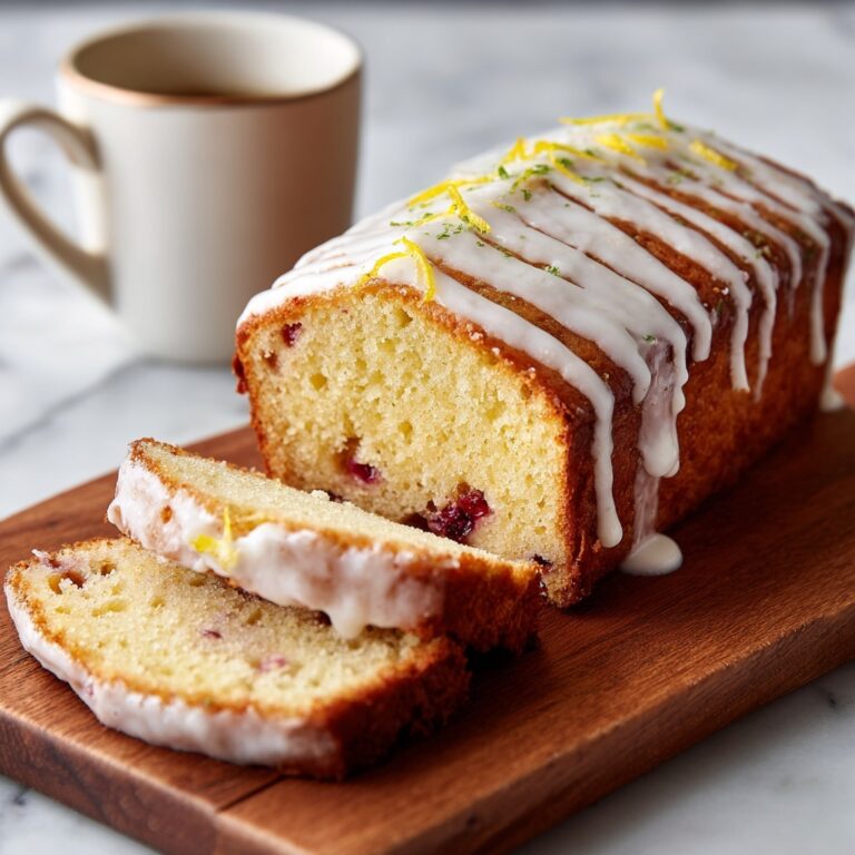 Lemon Rhubarb Loaf With Glaze Recipe