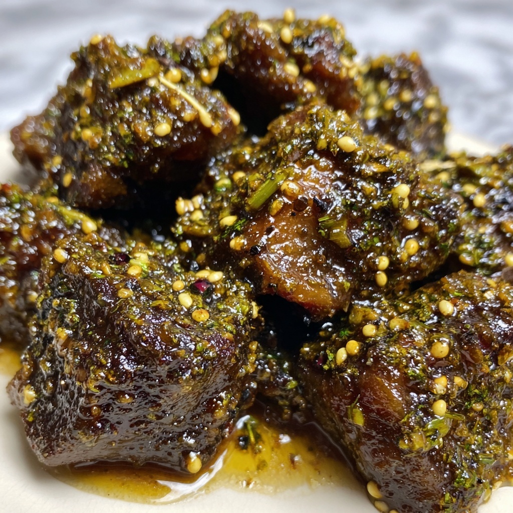 Carolina Mustard BBQ Sauce Instant Pot Beef Short Ribs Recipe - Recipe Image