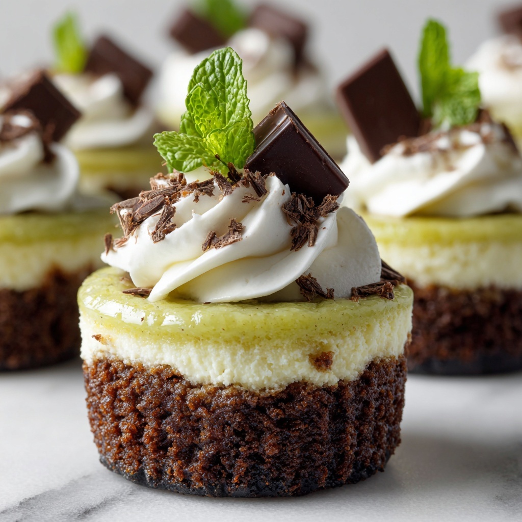 Mint Mini Cheesecakes Recipe - Recipe Image