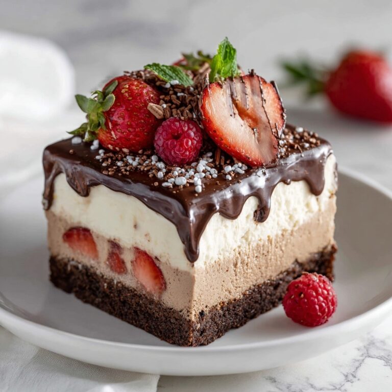 Decadent Strawberry Chocolate Fantasy Ice Cream Cake Recipe