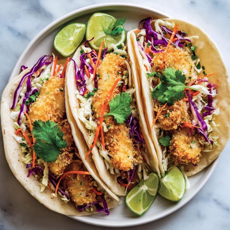 Crispy Fish Tacos with Cilantro Lime Slaw Recipe