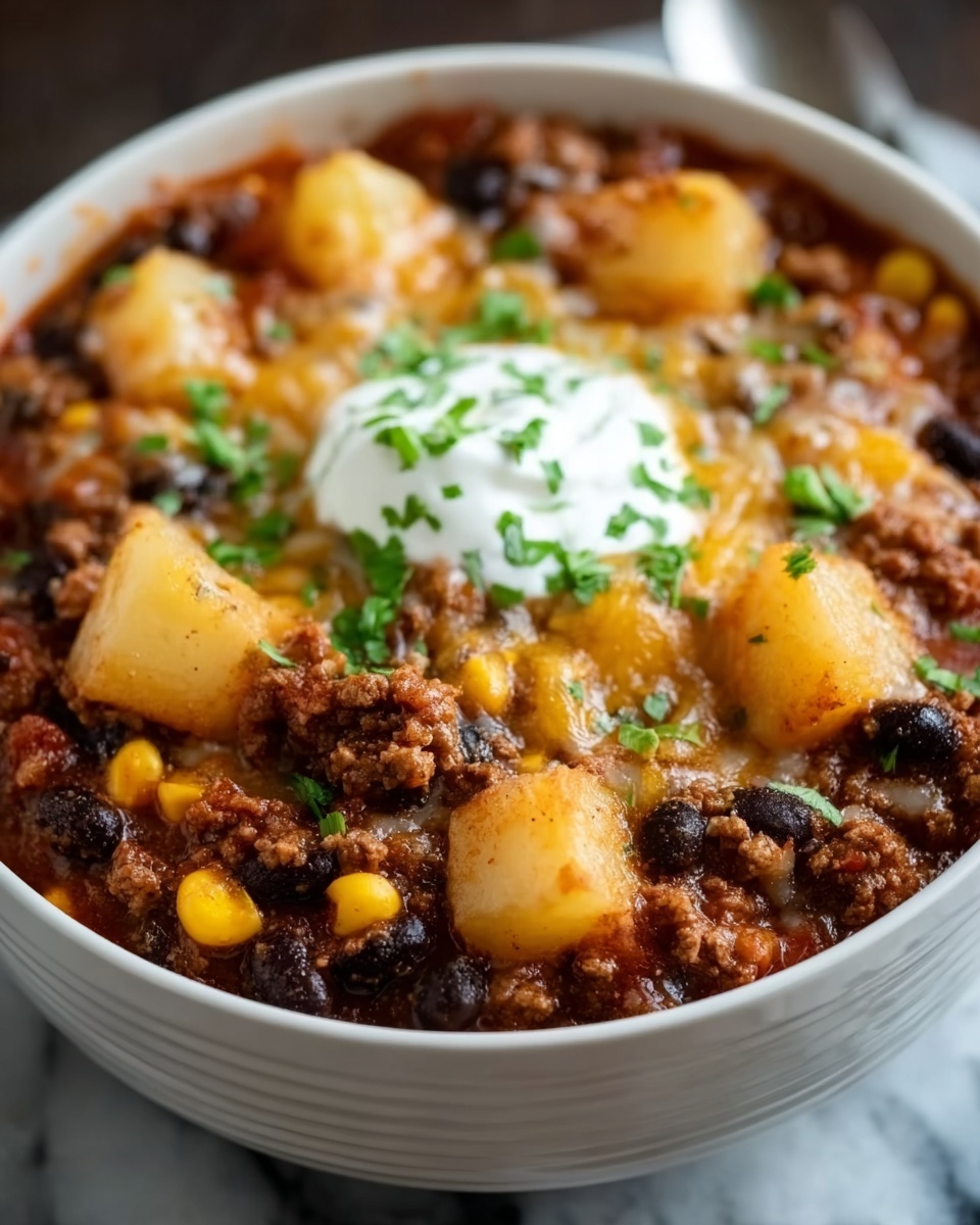 Slow Cooker Cowboy Casserole Recipe - Recipe Image