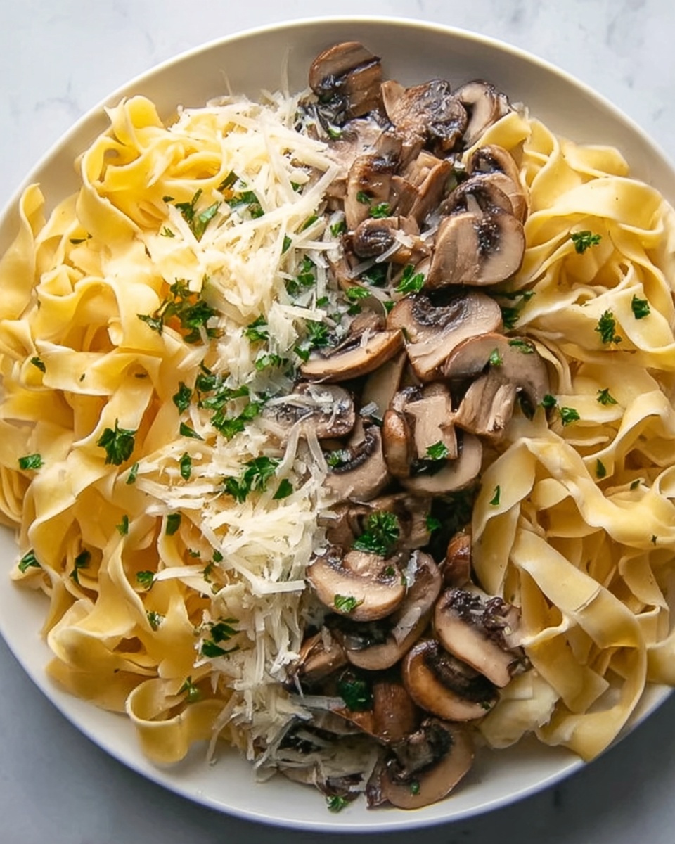 Garlic Mushroom Pasta Recipe - Recipe Image