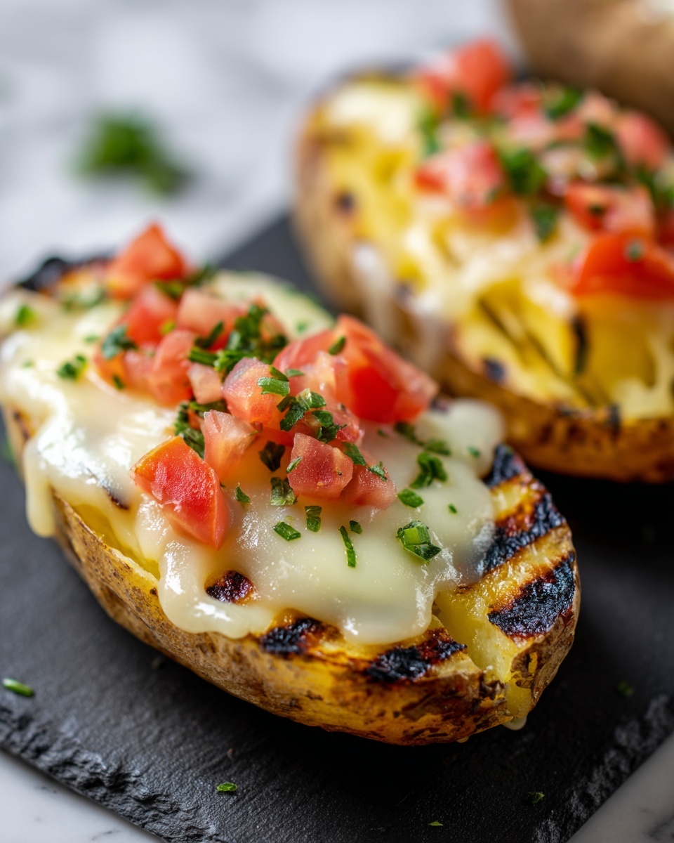 Grilled Baked Potatoes Recipe - Recipe Image