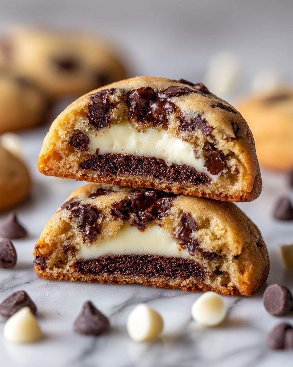 Cheesecake-Stuffed Chocolate Chip Cookies Recipe - Recipe Image