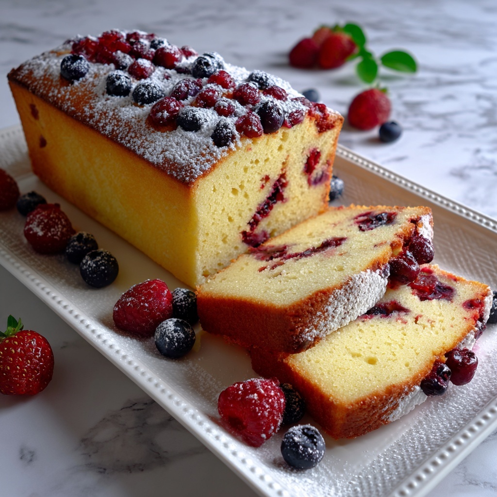 Christmas Cranberry Pound Cake Recipe - Recipe Image