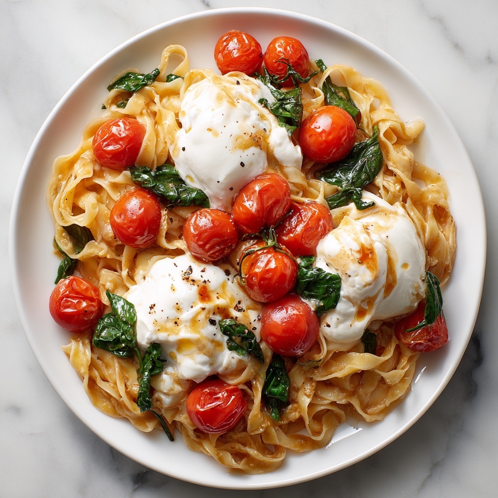 Creamy Garlic Tomato Chicken and Spinach Fettuccine Recipe - Recipe Image