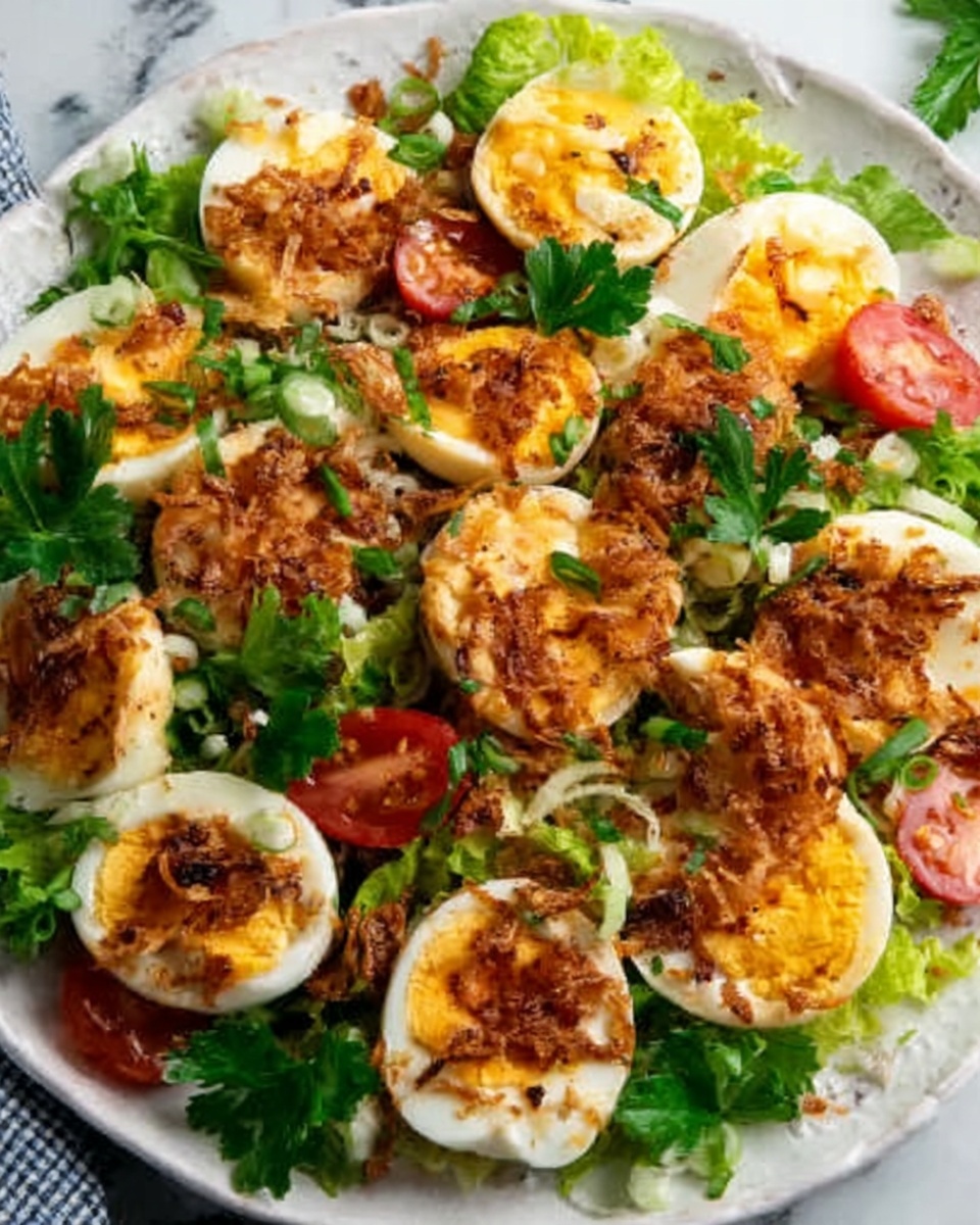 Crispy Egg Salad with Chickpeas and Fresh Herbs Recipe - Recipe Image