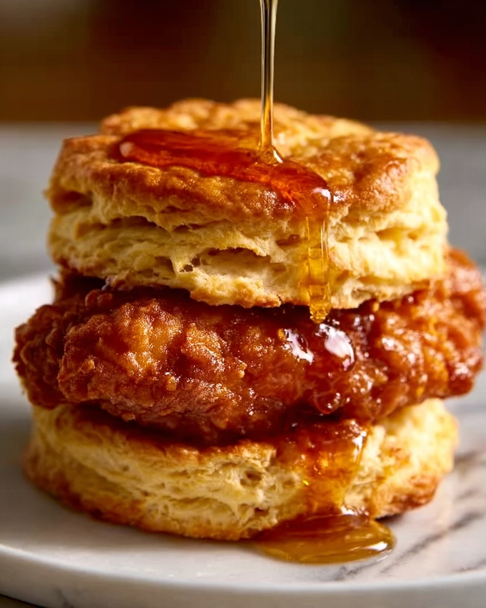 Hot Honey Chicken Biscuits Recipe - Recipe Image
