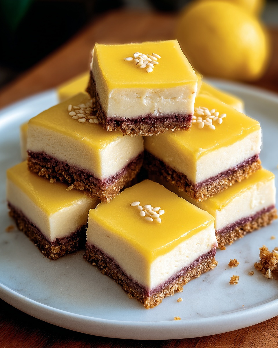 Vegan Mango Cheesecake Bars Recipe - Recipe Image