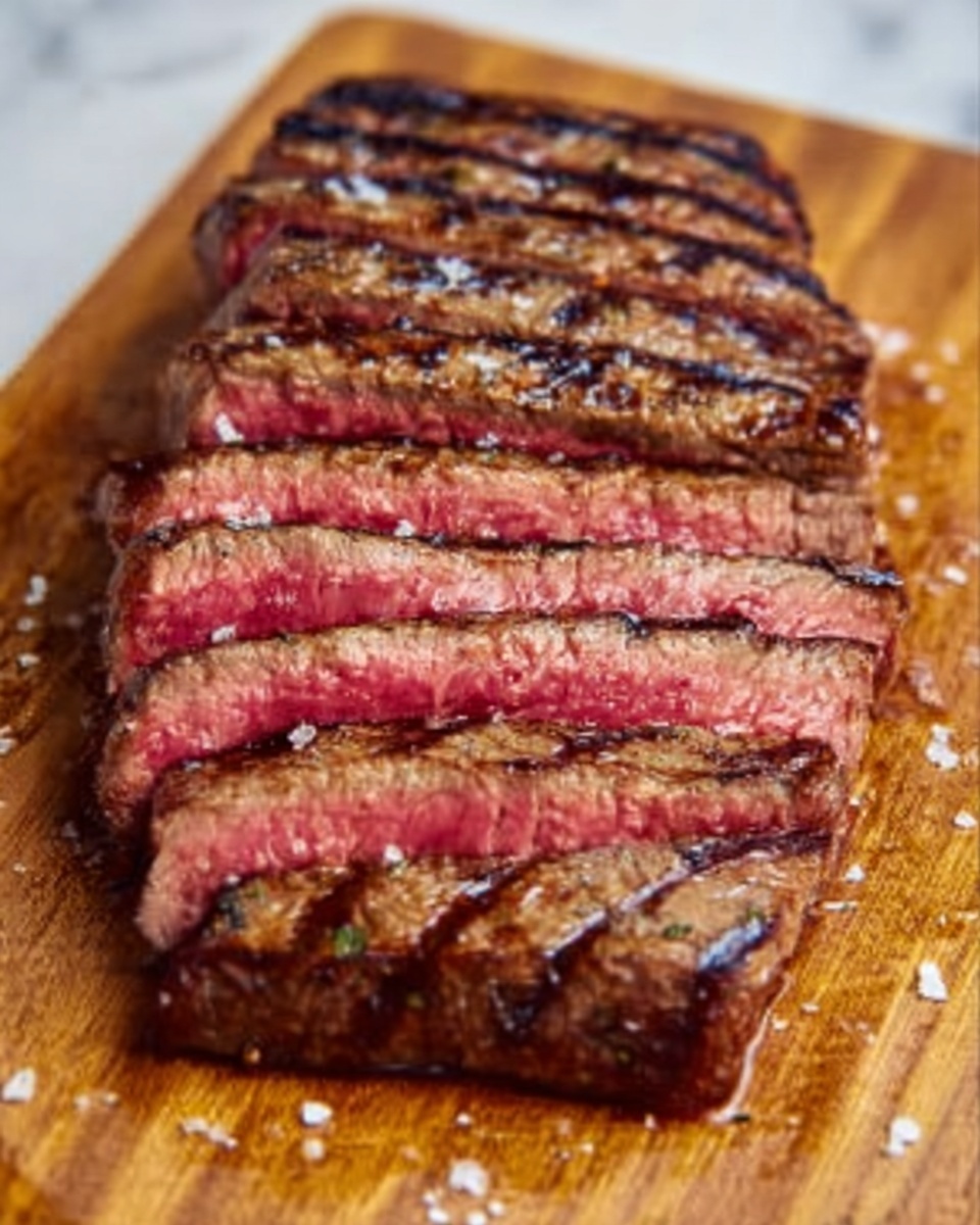 Grilled Balsamic and Garlic Flank Steak Recipe - Recipe Image
