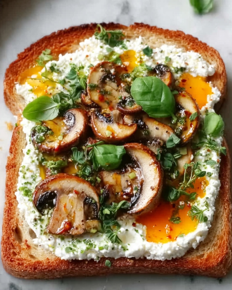 Vegan Avocado Toast with Mushrooms and Ricotta Recipe - Recipe Image